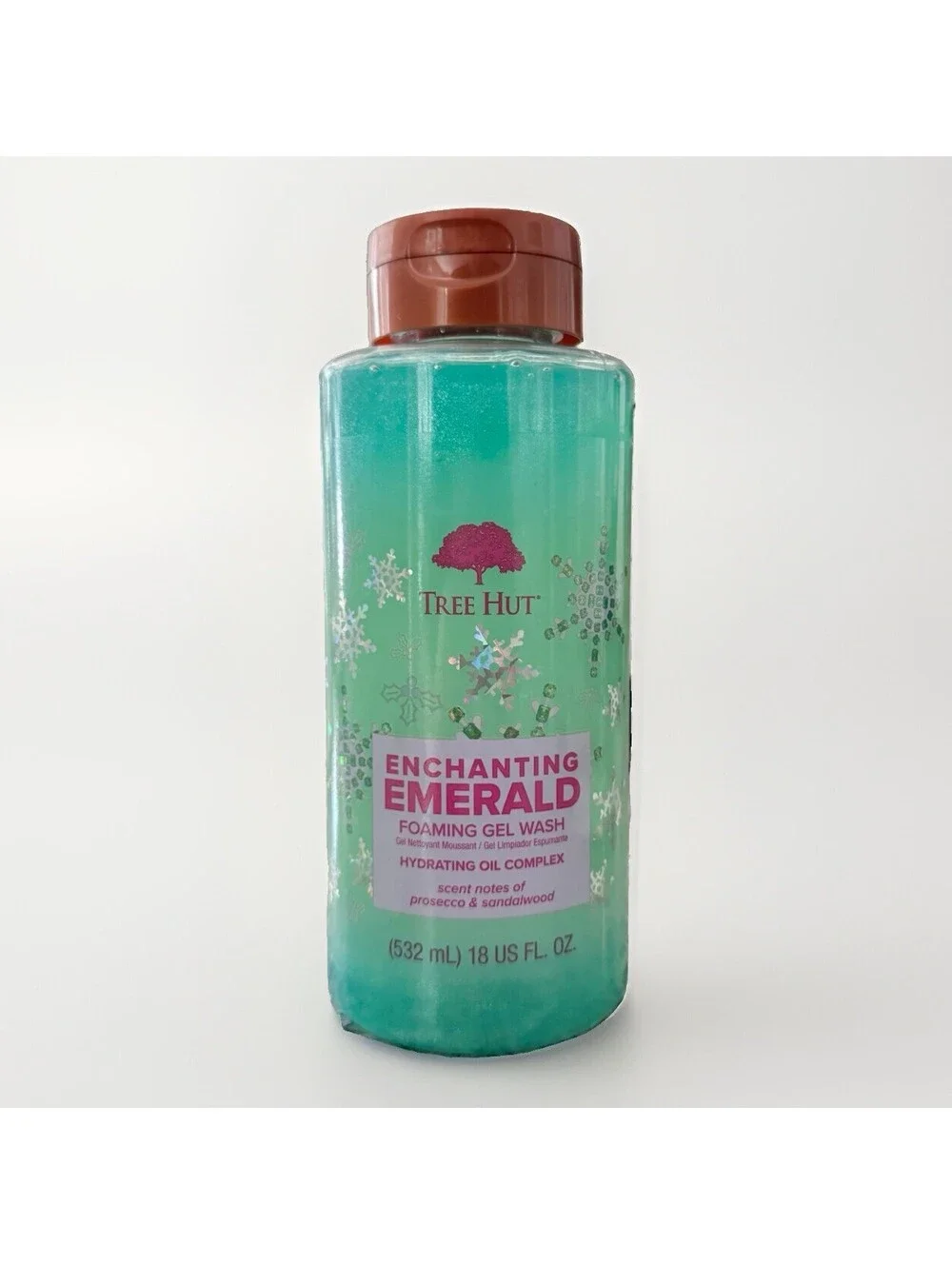 (RB) New Tree Hut Enchanting Emerald Foaming Gel Body Wash 18oz Hydrating SEALED